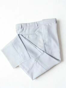 Men's 2-Piece Set - Men's Tailored Slim Fit Executive Polyester Dress Pants, Classic Formal, Lightweight And Stylish. - Trắng và Trắng - Xem 2