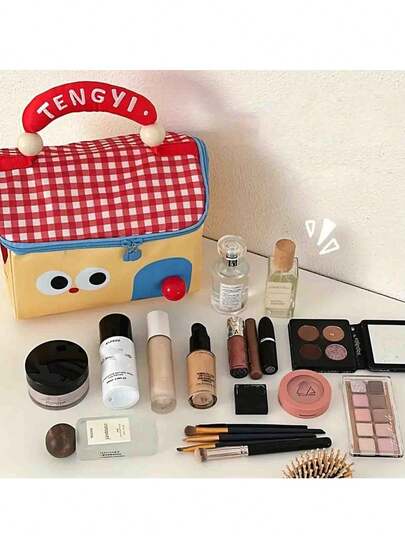 1pc Large Capacity Cartoon Insulated Lunch Bag, Fashionable Handheld Insulated Lunch Box For Women, Students, Office Workers, Outdoor Travel, Picnic