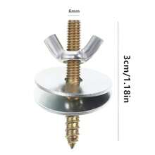 12 Juegos de tornillos para jaula de pjaros, Tuercas de fijacin para Soportes de Entrenamiento de Aves,Tuercas y Pernos para la construccin de Perchas para pjaros (M6 * 30/12 piezas) - m6 * 30 / 12 piezas - Ver 3