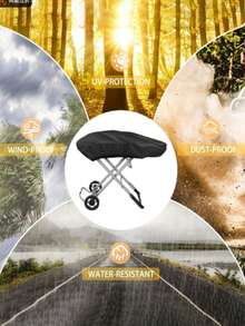 1pc Stroller Storage Bag, Multipurpose Travel Luggage Cover, Waterproof Dust-Proof Protective Pouch For Stroller