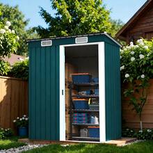 Casa De Almacenamiento Bodega Cobertizo Exterior Para Jardin - Verde - Ver 1