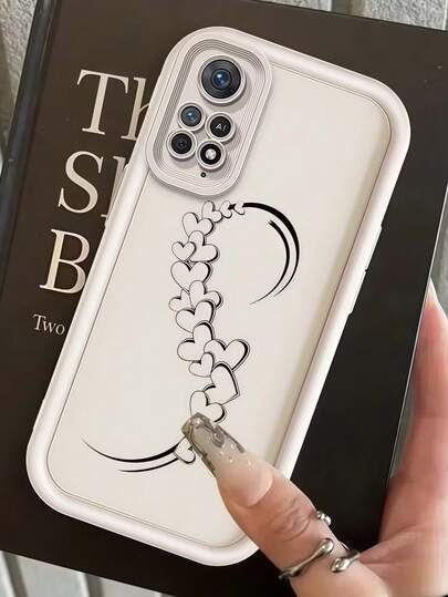 1 st. Dopamine Gradient Vågigt Hjärtformat Mjukt Silikon Telefonskal, Minimalistisk Design, Söt Tecknad Stil, Fullt Skydd För Honor X7/Galaxy A56 5G/Infinix Smart 8/Infinix Hot 40/Transsion Spark 30C/Spark Go 2024/Redmi Note 14 5G/Moto E22/E22i/OPPO A54