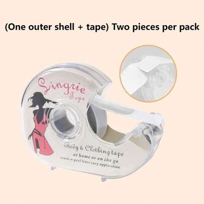 One Roll Of Waterproof Double-Sided Tape, Providing Strong And Long-Lasting Adhesion.  Its Transparent And Invisible Design Is Ideal For Securing Clothing And Preventing Wardrobe Malfunctions, Such As Keeping Necklines And Bust Areas In Place.