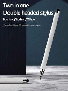 Stylo-stylet silicone haute précision à pointe ronde 2-en-1, compatible avec les tablettes Apple iPad, pour le dessin, le gribouillage, l'écriture - Multicolore - Voir 10