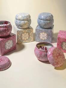 1/4/12 piezas Velas perfumadas, velas de oración, velas de cera de soja hechas a mano en tarros, jarrones y velas de cera de soja hechas a mano en el interior, regalos perfectos para la familia, mamá y amigos, latas de velas perfumadas, adecuadas para cumpleaños, juego de regalo perfumado, decoración del Día de San Valentín, decoración de hotel, regalos/regalos del Día de San Valentín, regalos/regalos de Año Nuevo - Multicolor - Ver 6