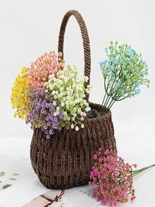 12/6 支白色仿真满天星，白色仿真花，散装仿真满天星花束，粉色满天星，粉色仿真花，散装仿真满天星花束。适用于家居装饰、桌面装饰、DIY 插花、婚礼和节日派对装饰、室内外花园装饰、婚礼、派对、房间装饰。 - 粉色 - 查看 4