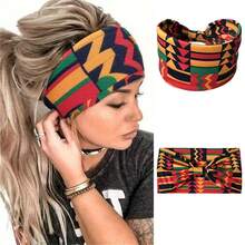 女士波西米亚风发带，瑜伽运动头巾，适合春、夏、秋、冬四季穿着。