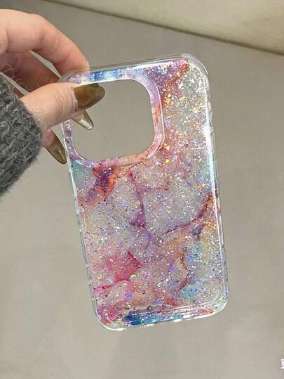 Marble Pattern Painted Epoxy Resin Shockproof Phone Case Compatible With IPhone 17/17 Pro/17 Pro Max/16/15 XR/7/8/16 Pro Max/13/15 Pro Max/12 Pro Max/13 Pro Max/14 Pro Max, S25/S25 Plus/S25 Ultra, A16/A36/A26/A56, S24
