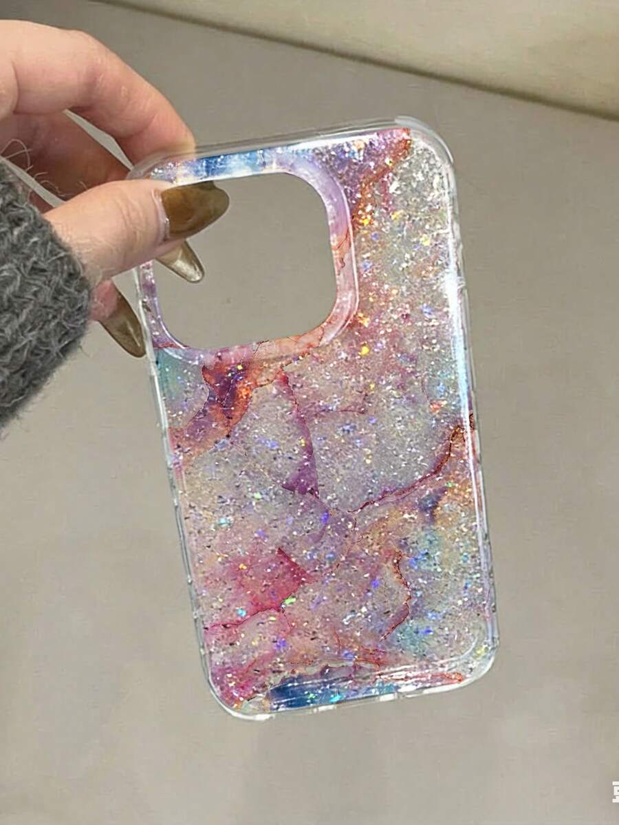 Marble Pattern Painted Epoxy Resin Shockproof Phone Case Compatible With IPhone 17/17 Pro/17 Pro Max/16/15 XR/7/8/16 Pro Max/13/15 Pro Max/12 Pro Max/13 Pro Max/14 Pro Max, S25/S25 Plus/S25 Ultra, A16/A36/A26/A56, S24 - Multicolor - View 1