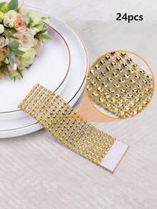 Napkin Rings,Gold Zinc Alloy Napkin Rings, Creative Open Napkin Rings,Rhinestone Napkin Ring For Restaurant, Hotel Dining Table Decor, Metal Spiral Napkin Holder, Adding Quality Touch To Your Dining Table