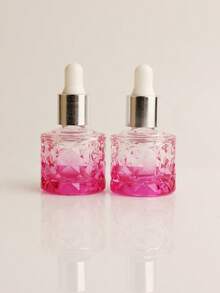 2 piezas/3 piezas/5 piezas/10 piezas/20 piezas Botellas de vidrio con cuentagotas recargables de 10ml para aceites esenciales y perfumes con diseño de piña redonda, mini viales transparentes rosas portátiles para muestras - Multicolor - Ver 16