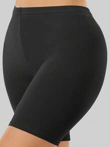 Cuecas Boxer Plus Size para Mulheres, Shorts Tipo Boxer para Mulheres, Shorts Anti-Atrito, Adequados para Vestidos e Calças de Ciclismo - Preto - Visão 4