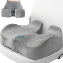 Seat Cushion, Gel Chair Cushions, Office Chair Cushions, Anti-Slip Bottom & Removable Cover Tailbone Pain Relief Cushion, Memory Foam Seat Cushion For Office, Wheelchair, Car (Black) - Xám nhạt - Xem 13