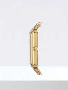 Fossil Raquel石英不锈钢三针腕表 - 方形系列 - 不锈钢表壳/水晶玻璃，时尚石英表，适合各种场合。是旅行、聚会、送礼和日常佩戴的完美之选。 - 銀色+金色 - 查看 9