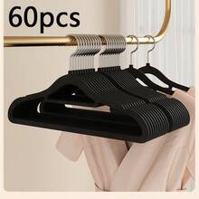 1/5/10/20/60/100个装防滑隐形衣物保护套，超薄节省空间设计，适用于衬衫、裤子、连衣裙等各种衣物，是居家衣橱、零售展示衣架的必备之选。纤薄设计，简约收纳架，坚固耐用的塑料衣架，多功能衣架，家居收纳，时尚精品店适用。