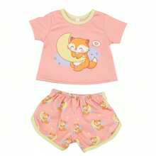 18" American Girl Doll Summer Short Sleeve Pajama Set, Bald Doll With Shorts Outfit - Multicolor - View 19