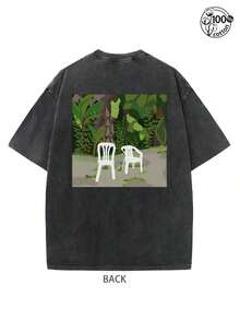 Rapper DeBi TiRAR MaS FOTOS DTMF Graphic, BadBunny Benito Bowl-Shirt, BadBunny Fans Need This-Shirt 2026 Benito Bowl,Retro Washed-Shirt Double Sided Printed (230 Cotton-Shirt),, Men Women Fashion-Shirt, Men's Casual, Essential Shirt FansUnisex Casual-Shirts - 黑色 - 查看 3