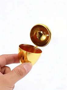 8pcs Shiny Gold Refillable Plastic Easter Eggs, Suitable For Easter Egg Hunt Parties, Gift Boxes, Classroom Rewards, Stuffing Gifts - Multicolor - View 11