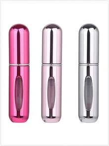 1个/2个/3个/4个/5个装 5毫升便携式迷你香水可填充喷雾瓶，配有香水泵头，适合旅行和户外使用