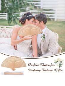 定制折叠手扇，情人节装饰、婚礼个性化折叠手扇，夏季婚礼雕刻木扇，送给女友、男友、父母、妻子、丈夫、姐妹、兄弟的独特礼物，派对回礼，新娘送礼会礼物 - 彩色 - 查看 6