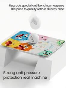 A Cute Cartoon Monster Letter Pattern Double-Sided Acrylic Transparent Crystal Back Cover, Shock-Proof, Suitable For IPad 7th, 8th, 10th Generation (10.2 Inch), Built-In Pencil Slot, Support Sleep/Wake Function, Ideal Christmas And New Year Gift - Multicolor - View 5