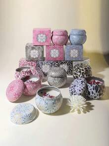 1/4/12 piezas Velas perfumadas, velas de oración, velas de cera de soja hechas a mano en tarros, jarrones y velas de cera de soja hechas a mano en el interior, regalos perfectos para la familia, mamá y amigos, latas de velas perfumadas, adecuadas para cumpleaños, juego de regalo perfumado, decoración del Día de San Valentín, decoración de hotel, regalos/regalos del Día de San Valentín, regalos/regalos de Año Nuevo - Multicolor - Ver 9