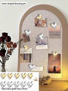 12pcs Modern Heart-Shaped Refrigerator Magnets, Red & White Valentine's Day Stickers, Durable Decorative Magnets, Suitable For Home & Kitchen Organization, Strong Adhesive - Red - View 12