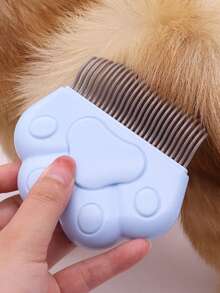 贝壳宠物梳，猫毛刷，宠物美容刷，清洁用品，狗刷，不锈钢去毛自清洁刷 - 彩色 - 查看 6