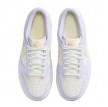 Nike 大童 Dunk LOW 休闲运动鞋、复古篮球鞋、滑板鞋 - 白紫色 - 查看 8