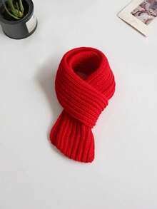 2 piezas/1 pieza Bufanda de cuello de punto de unicolor minimalista, adecuada para niños de 7 a 13 años para uso diario, salidas, escuela, fiestas, regalos, sesiones de fotos, accesorio de moda (etiqueta de la bufanda asignada al azar) - Multicolor - Ver 22