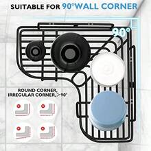 Corner Shower Caddy 3 Pack Bathroom Shelves With Soap Razor Holder No Drilling Shower Shelf Adhesive Shower Storage Rack Black - Black - View 6