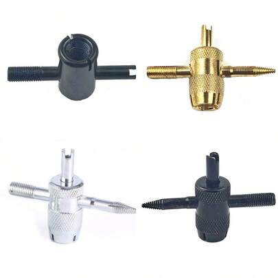 2pcs 4-In-1 Tire Valve Core Tool, Tire Valve Stem Remover & Repair Tool For Car Tires