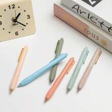 Linbsunne Gel Pens Black Ink Pens For Office 0.5mm Fine Point Pens Smooth Writing Retractable Work Pen (Macaron 12 Pcs) - ColorC - 查看 7