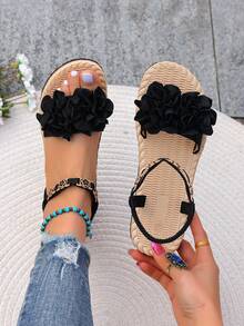 New Bohemian Bowknot Design Fashion Versatile Cute 1 Pair Lovely Butterfly Bohemian White/Pink Teenage Girls Summer 2026 New Bohemian Sandals
