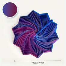 This 3D Printed Star-Shaped Toy Features A Polygonal Design That Allows It To Rotate. It Can Serve As A Vibrant Desktop Decoration And Also Has A Stress-Relieving Function, Suitable For Adult Use. This Unique Spinning Top Can Be Given As A Gift. - Multicolor - View 4