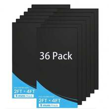 Drop Ceiling Tiles 2ft X 4ft PVC Waterproof Panel Cover 5mm Washable And Fire-Rated Drop Tile 48 Sq. Ft - Black - 黑色 - 查看 8