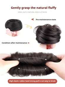 3-Inch Synthetic Hair Bun With Elastic Hair Tie, Hair Extension Clip-On Ponytail For Women