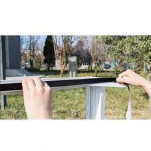 Malla de fibra de vidrio autoadhesiva para ventanas, mosquitera invisible, barrera efectiva contra mosquitos y moscas, fácil instalación DIY sin perforación, red de malla con y borde gris - Gris - Ver 11