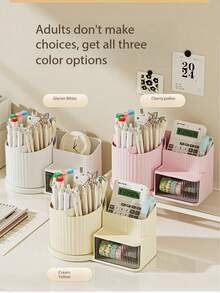 1pc Rotating Drawer Organizer Box, Compartment Storage Box, Rotating Compartment Storage Box, Cosmetic Display Rack, Makeup Storage & Display Tray, Desktop Storage & Display Box, Cosmetic Storage Box, Makeup Storage Case, Jewelry Tray, Storage, Organized, Organizer, Vanity Perfume Storage Box, Makeup Brush Holder, Makeup Brush Storage Rack, Room Organization Storage - Multicolor - View 6