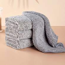 1/5/10pcs Bamboo Charcoal Fiber Kitchen Cleaning Cloths, Dish Rags, Absorbent Thickened Dishcloths, Household Cleaning Supplies - Black and White - View 5