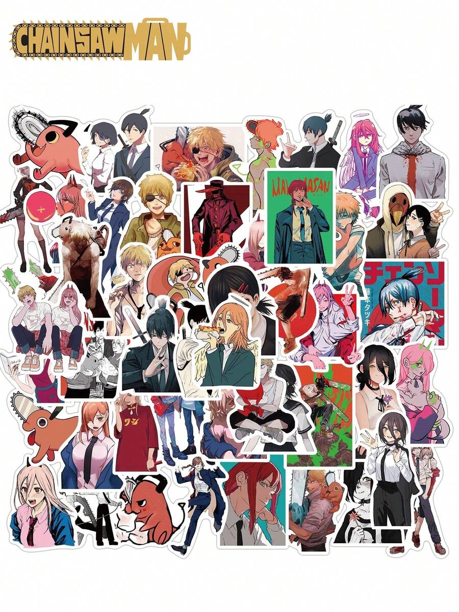 50张 Crunchyroll 官方授权《电锯人》贴纸,乙烯基材质,适用于笔记本电脑、水瓶、手机、滑板等,图案包括波奇塔、电次、真纪真等动漫角色,是情人节、圣诞节送给朋友、家人和粉丝的绝佳礼物。 - 彩色 - 查看 1