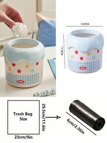 1 thùng rác mini có nắp đậy, thùng rác để bàn bằng nhựa thiết kế nắp lật giúp ngăn mùi hôi, thích hợp để đựng vỏ trái cây và giấy vụn, giúp giữ cho bàn làm việc, phòng tắm, văn phòng tại nhà, bàn cà phê, phòng làm việc, phòng khách, phòng học gọn gàng và ngăn nắp. - Nhiều màu - Xem 9