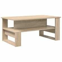 vidaXL Mesa baja Chêne Sonoma 90 x 50 x 40 cm madera de ingeniería - Marrón - Ver 7