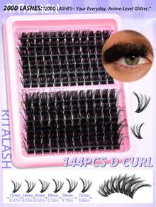 RITALASH 260Pcs 5 Nature Styles Lash Clusters Kit, 150D/ 200D/ Spike+150D/ 60D/ 80D Eyelash Clusters Extensions With Everything You Need For Beginners And Proficient, Beayty At Home Easily - Black - View 4