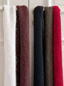 1pc Casual Versatile Solid Color Long Tube Fuzzy Scarf - Multicolor - View 9