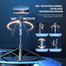 BSLIUFANG 2026 New 2.15M Wireless Selfie Tripod Foldable Stand For Action Cameras Smartphones Balance Steady Shooting Live - one-size - View 4