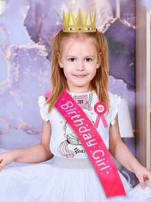 3件套生日皇冠派对用品，男女皆宜 - 王子皇冠帽、绶带、胸针头饰配饰和拍照道具，适合男孩主题派对装饰、性别揭晓生日派对、婴儿派对装饰 - 彩色 - 查看 7