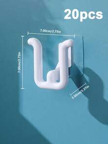 20pcs No Drill Bathroom Shoe Rack Adhesive System For Easy Hanging And Organization, Durable Water-Drainage Shoe Storage Hooks, Wall Mounted Organizer For Boots, Slippers, Sandals In Small Bathrooms, Quick Install, Strong Bond, Space Saving Solution, Modern Minimalist Accessory For Tidy Homes Designed For Busy Households Seeking Neat, Accessible Footwear Storage. - Multicolor - View 11