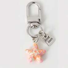 1个女士3D海星钥匙扣，好运合金吊坠钥匙链，创意包包挂饰 - 彩色 - 查看 5