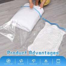 Bolsas de Vaco Almacenamiento,12 Pack reutilizables bolsas de compresin de ahorro de espacio,con Bomba Elctrica,para Ropa, Almohadas y Edredones. - como se muestra en la figura - Ver 5